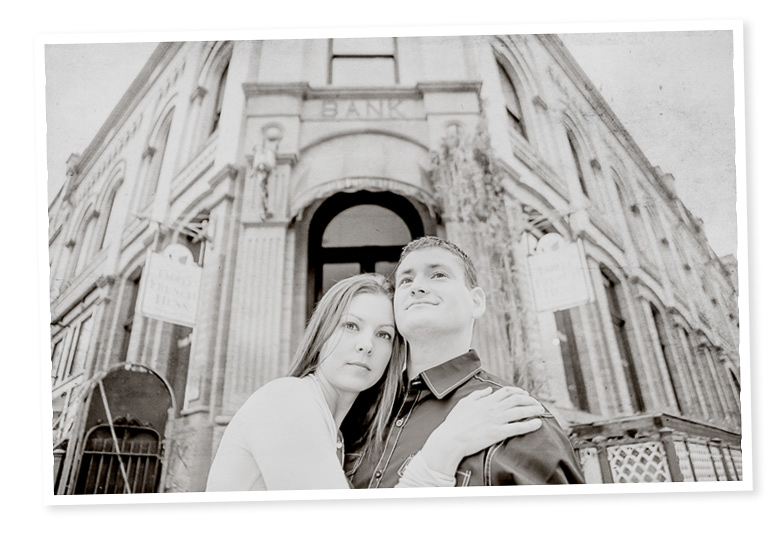 vintage image from engagement session with missy and chase, fairhaven bellingham