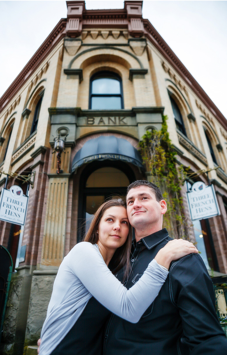 fun artsy engagement session picture in Fairhaven bellingham washington with clinton james photography, wedding photographer
