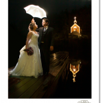 roche harbor winter wedding picture inspiration at night with backlit umbrella photographer