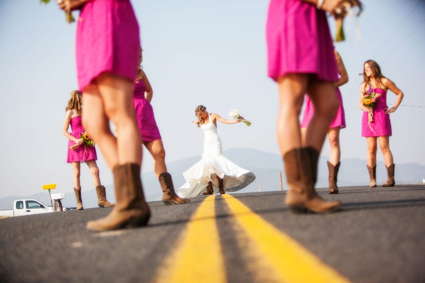 spokane-wedding-photographer-pink-bridesmaids-dresses